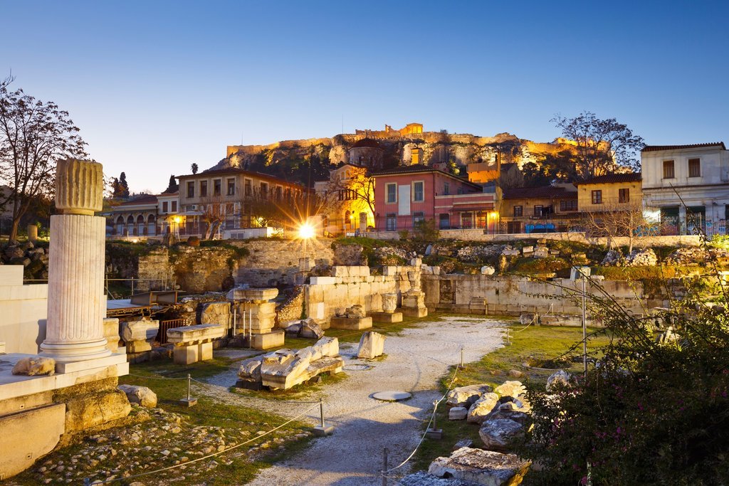 Acrópolis de Atenas en noviembre.