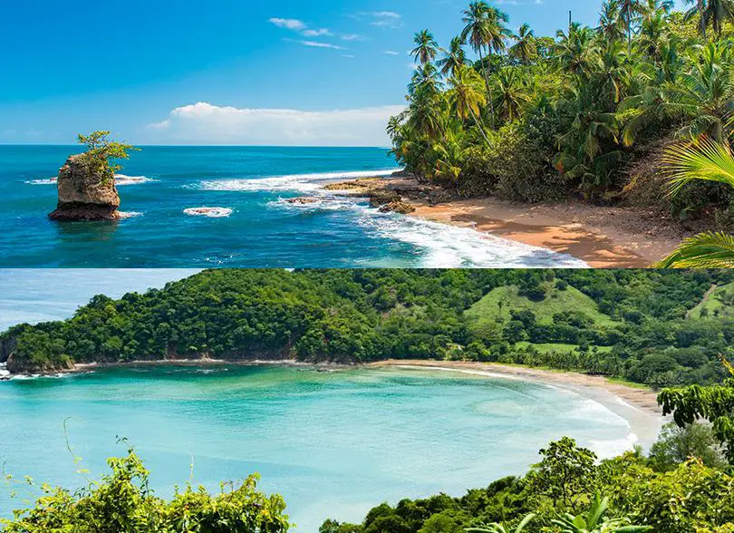 Vistas panorámicas de los paisajes costarricenses en las mejores playas del país.