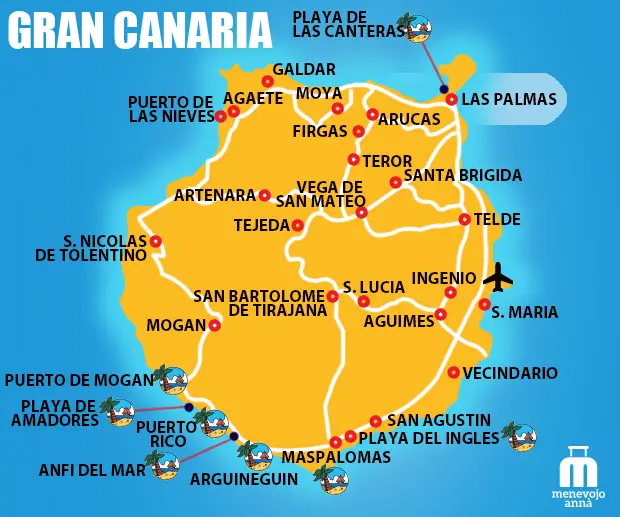 Mejores alojamientos en Gran Canaria Norte o Sur