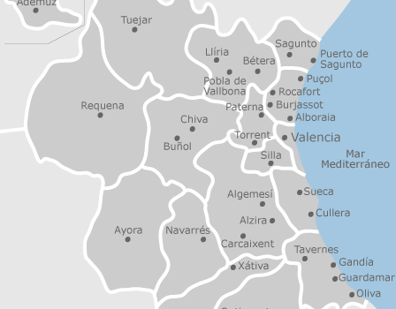 Ciudades de la Provincia de Valencia